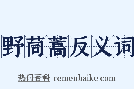 野茼蒿反义词是什么意思的图片